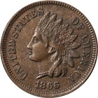 1866 Indian Cent Choice XF/AU Great Eye Appeal Nice Strike