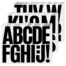 108 PCS Black Letter Stickers, 3 Inch Stick on Letters, Self Adhesive Alphabet S