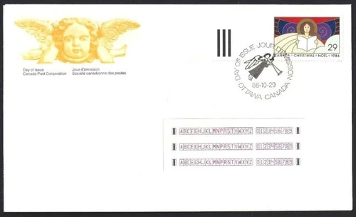 CANADA 1986 CHRISTMAS ANGELS FIRST DAY COVER !! M153