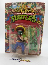 VERY RARE. TMNT Bandito Bashin' Mike  Green Tooth  MOC 1992 Playmates. UNPUNCHED