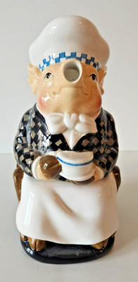 Vintage Department 56 ''Jam Bon'' Pig Waiter Teapot / Coffee pot  (2 Pcs.) Retired
