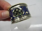 Antique 1894 Enameled 925 Norway Sterling David Andersen Napkin Ring VGC