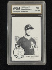 Mark McGwire FGA 10 GEM MINT 1985 Chong #17 Modesto A's Rookie Card. rookie card picture
