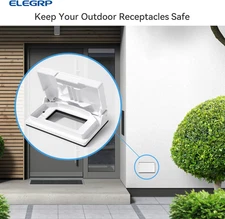 Horizontal Outdoor Cover for Decotative Receptacles, Weatherproof Wall Plate, Ou