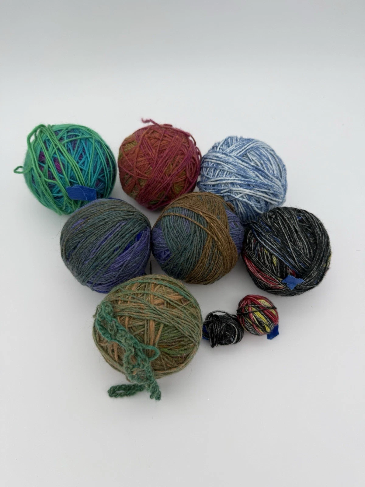 Destash Partial Skeins Self-Striping Sock Fingering Yarn image 1