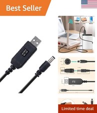 USB Voltage Step Up Converter - DC 5V to 12V, 3ft Cable with DC Jack 5.5 x 2....
