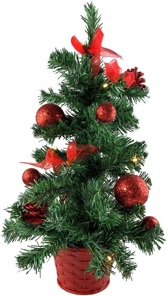 Riffelmacher - Mini Albero Di Natale Illuminato, Con Decorazioni, 50 Cm, Colori  - Immagine 3 di 4