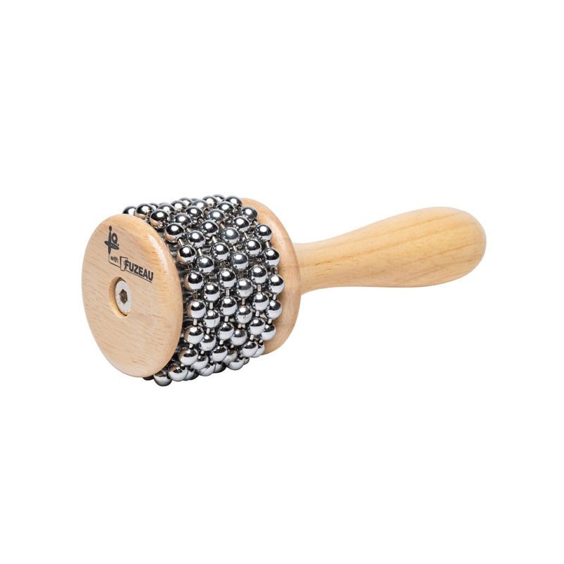 Cabassa africaine petit modèle en bois de hêtre artisanal pour jeune percussionniste dès 5 ans