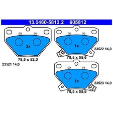 Satz Bremsbeläge Bremsklötze hinten für Toyota Celica T23 Corolla E12 | 24114