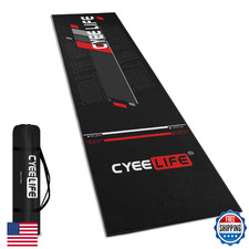 CyeeLife Darts Mat 297x66cm Non-Slip Carpet Floor Protection Black