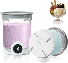 2 Pack Pint Containers Replacement for Ninja Swirl Ice Cream & Soft Serve Makers