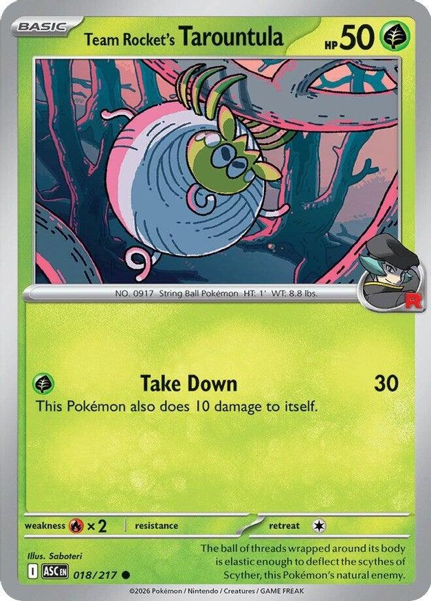 Pokemon Team Rocket's Tarountula (18/583) Ascended Heroes NM