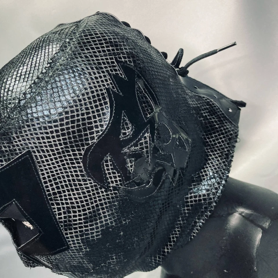 Máscara Lucha Libre Lucha Libre de Lucha Libre de Grado Semi Profesional Dr Wagner Luchador Negro Foto 4 de 4