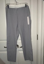 A New Day   Skinny Ankle Hi Rise Gray Plaid Pants Women's Size 8R NWT