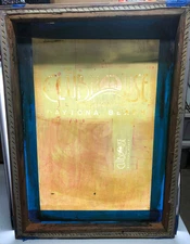 Vtg Barn Find Silk Screen Wooden Printing Frame "Clubhouse" Mancave #10