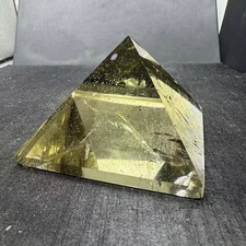 362g Natural citrine Quartz pyramid Crystal Tower Point reiki Healing