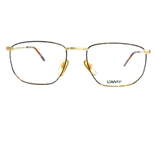 L'Amy Eyeglasses Frames Maxime F 140mm CC81 L1352 Gold Tortoise H5134