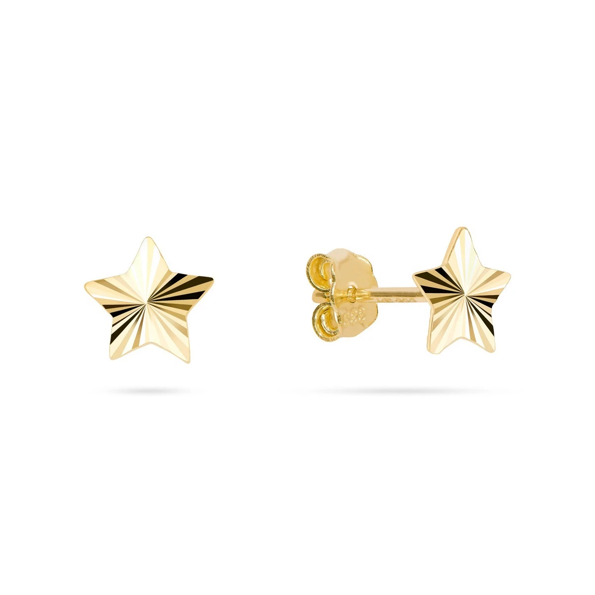 585 Gold Ohrstecker Kleine Stecker 9,9 Mm Zirkonia Steine