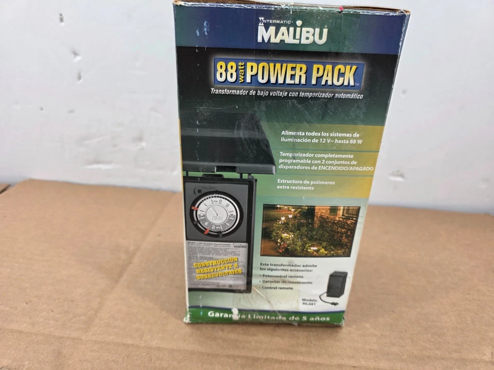 MALIBU ML88T 88w Power Pack Temporizador Transformador Bajo Voltaje 88W Intermatic Foto 3 de 4