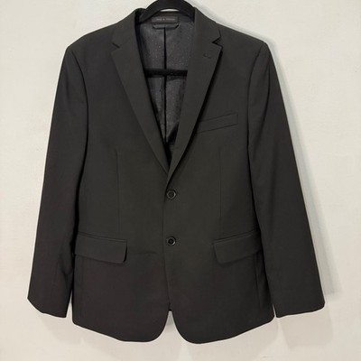 Michael Strahan Boy's Blazer Jacket Size 18R Black Button Suit Coat
