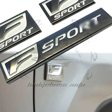 3x Gun-gray F-SPORT Emblem For IS-F GS F RC IS250 Fender Side Trunk Rear Badge