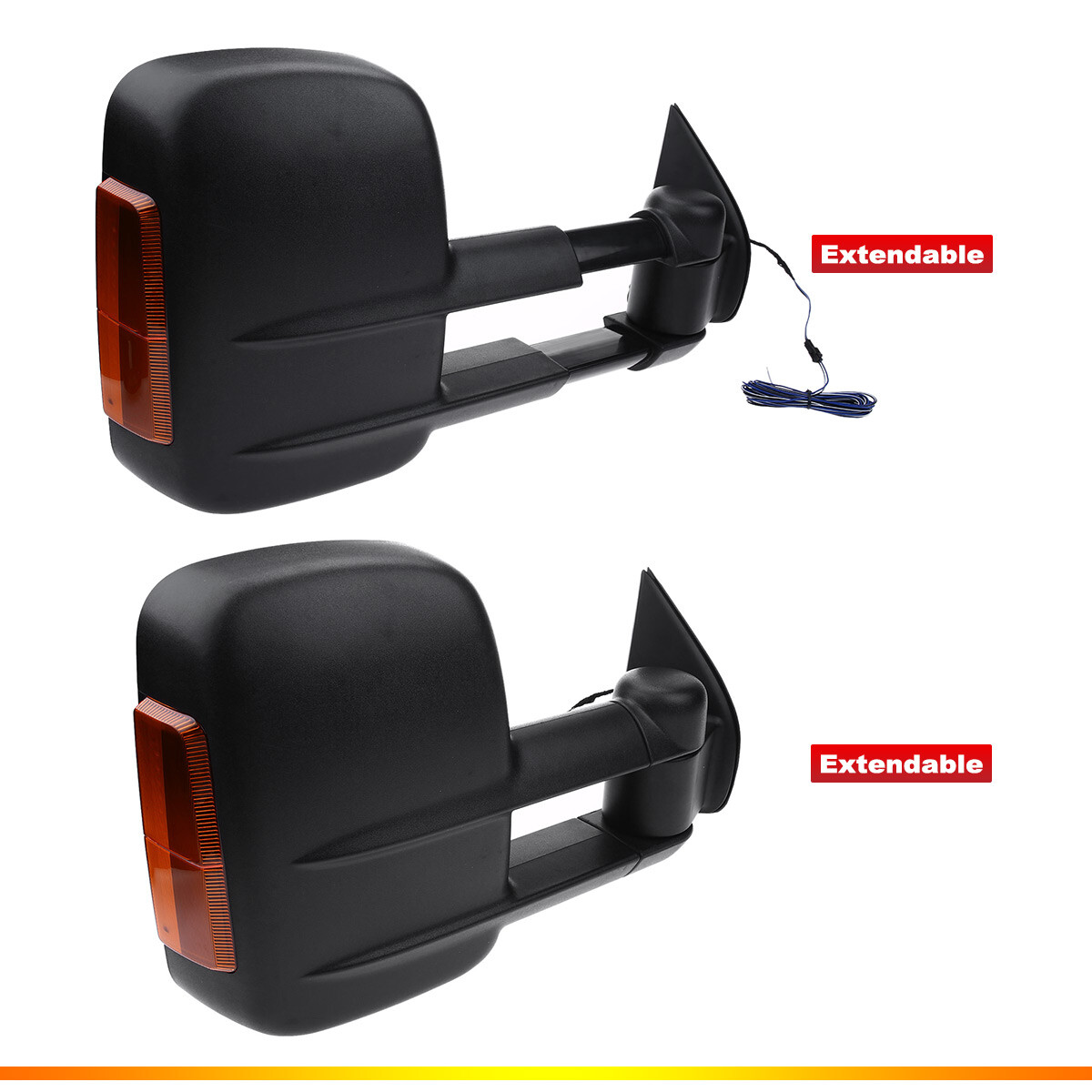 Manual Extendable Towing Mirrors w/ Indicator for Ford Ranger PJ PK PX