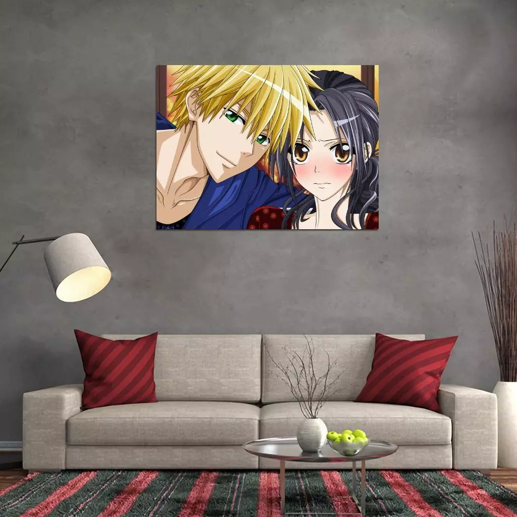 weqwe Anime Sama Maid 2 50 x 50 cm Modern Canvas : : Home