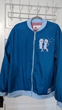 Strange Planet Nathan Pyle  Blowing Bubbles Jacket Xl- bomber style. Blue 