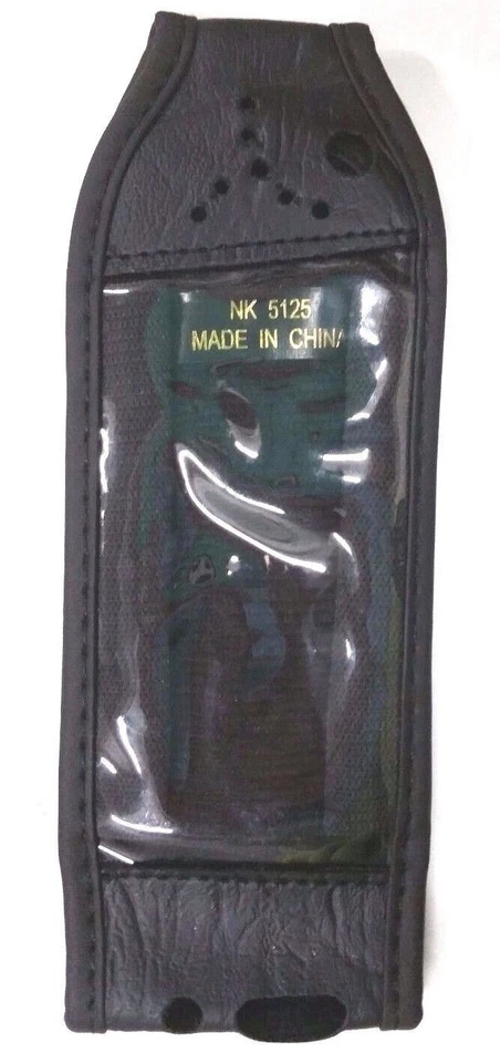 Funda Para Nokia 5190 5125 5120 5165 5100 5110 6110 Series Clip Cuero Negro Foto 3 de 4