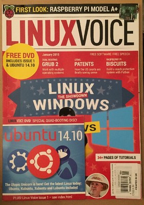Linux Voice Linux Vs Windows Tutorials Free Software Jan 2015 FREE SHIPPING!