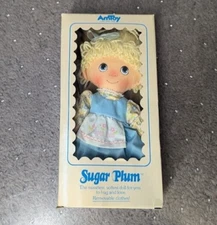 NIB Vintage Sugar Plum Rag Doll Cloth Doll Plush 1980 By Amtoy Morgan