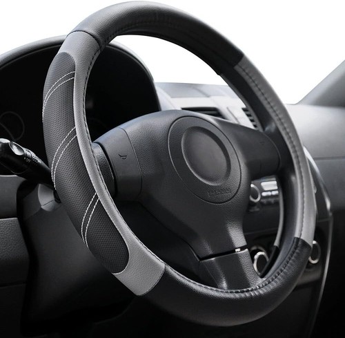 Steering Wheel Cover Leather Grip Universal Anti-Slip for Car Truck SUV Jeep