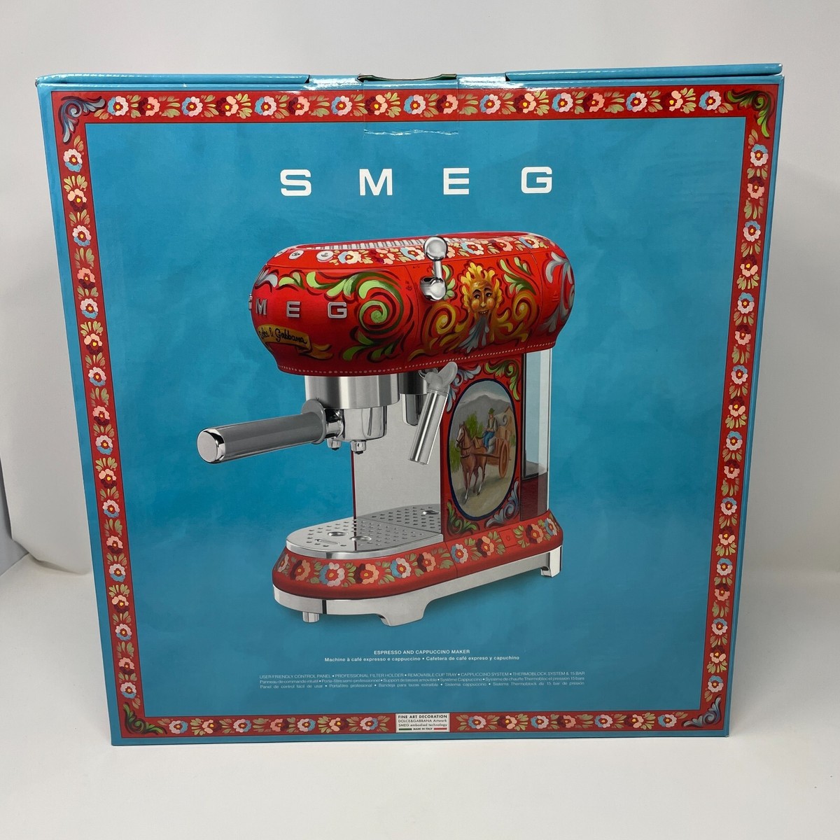 SMEG Espresso Machine Dolce Gabbana Red ECF01DGUS Brand New FREE