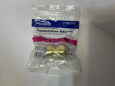 Jones Stephens C77414LF 1/2'' Polybutylene x 1/2'' PlumBite Push On - Brass