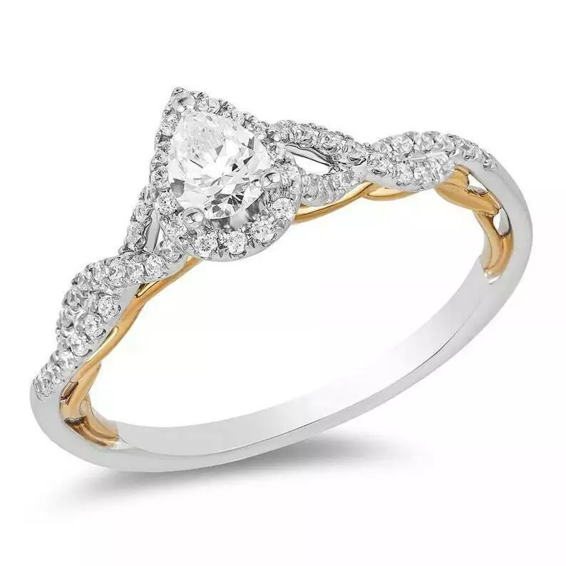 Enchanted Disney Ring Enchanted Disney Rapunzel Ring 0.5Ct Pear
