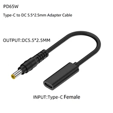 Type-C to DC 5.5x2.5mm Connector Power Charge 20V PD Trigger USB C Adapter Cable