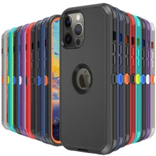 For iPhone 16 15 Pro Max 14 13 12 11 XR Case Heavy Duty Shockproof Rugged Cover