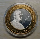 Vintage .999 Fine Silver Babe Ruth Palace Station Las Vegas Nevada Gaming Token
