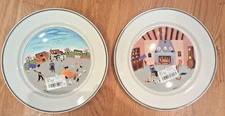2 VILLEROY & BOCH NAIF DINNER PLATES HOUSE & GARDEN COLLECTION (LUXEMBOURG)