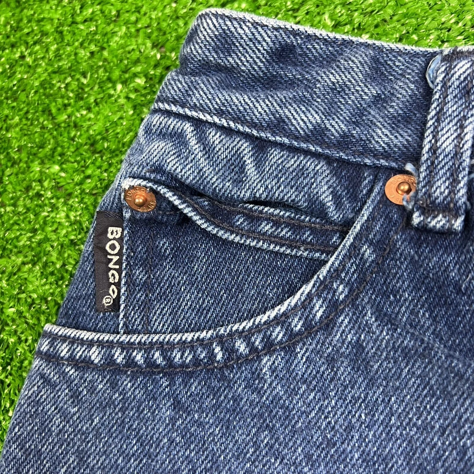 Jeans Bongo Vintage Años 90 Gruesos Azul Juvenil Talla 5 Hechos en EE. UU. Envejecidos Foto 4 de 4