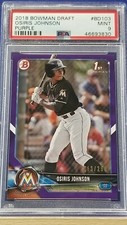 Osiris Johnson - 2018 Bowman Draft Paper Purple  PSA 9   #113/250