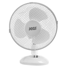 Jegs 9 Inch 23W Air Cooling Oscillating Table Desk Fan Home Office 2 Speed Tilt