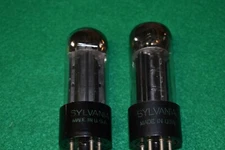 6BD5GT Sylvania NOS NIB Audio Receiver Radio Vacuum Tubes Tested Pair 