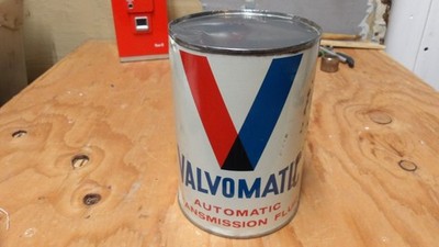 Vintage- Original 1950's Valvomatic Automatic Trans. Fluid Tin 1 qt. Can - Full