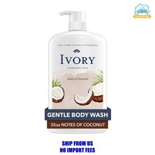  4 pack Ivory Body Wash, Mild and Gentle, Coconut Scent, for All Skin Types, 3