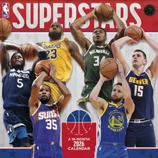 Trends International,  NBA Superstars 2026 Wall Calendar