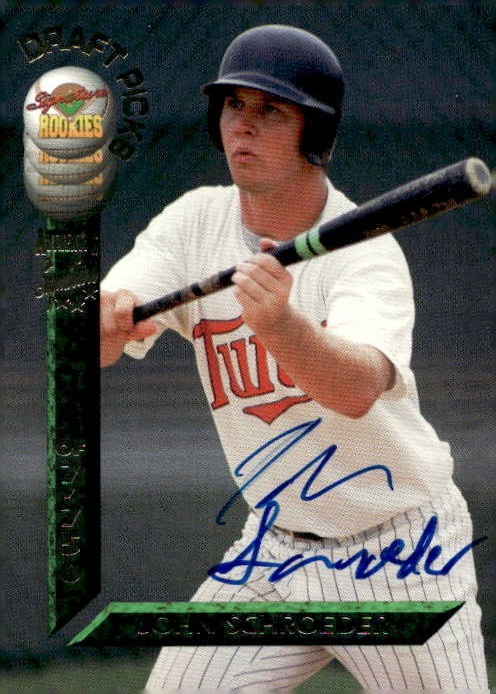 1994 Signature Rookies Draft Picks Autographs Insert #85 John Schroeder (RC)