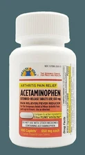 Geri Care Acetaminophen ER Pain Reliever Fever Reducer Caplets 650 mg 100 Count