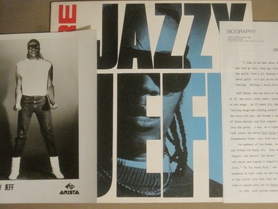 JAZZY JEFF ON FIRE LP 1985 JIVE PROMO FUNKY 4 + 1 HIP HOP W/ PRESS KIT PHOTO NM-