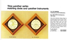 MCM Airguide Diamond-Shaped Wall Weather Station VTG Time-Weather Series WORKS!